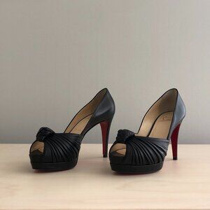 Christian Louboutin Jenny Knot Peep Toe Platform Pumps Size 37